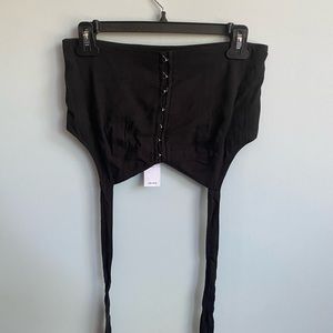 Bustier- Style Halter Crop Top